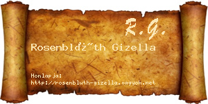 Rosenblüth Gizella névjegykártya